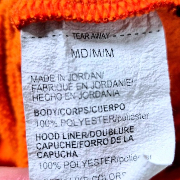 Under Armour Orange Heathered Fleece Hoodie‎ ColdGear Pullover Size MD - Picture 7 of 7